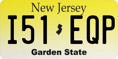 NJ license plate I51EQP