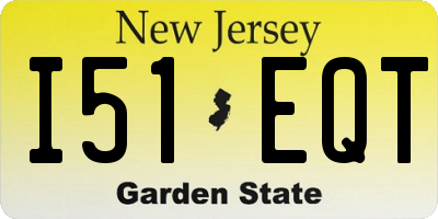 NJ license plate I51EQT