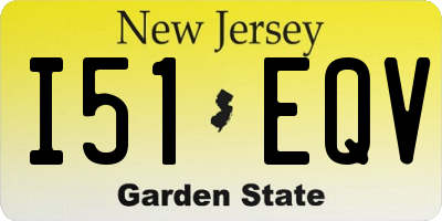 NJ license plate I51EQV