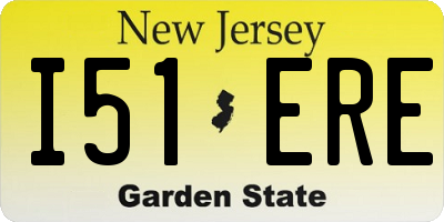 NJ license plate I51ERE