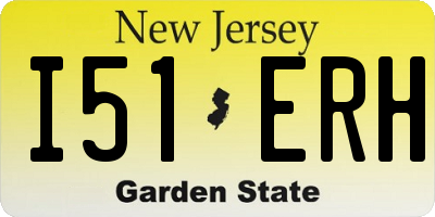 NJ license plate I51ERH