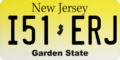 NJ license plate I51ERJ