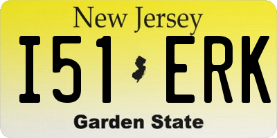 NJ license plate I51ERK