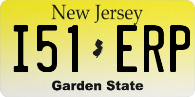 NJ license plate I51ERP