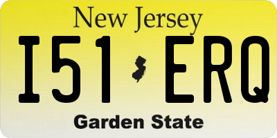 NJ license plate I51ERQ