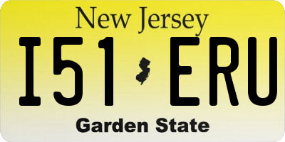 NJ license plate I51ERU