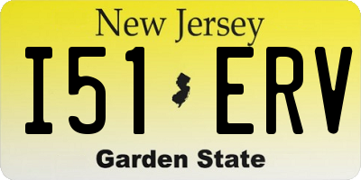 NJ license plate I51ERV