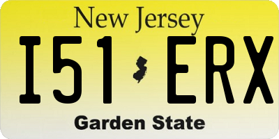 NJ license plate I51ERX