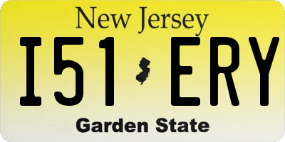 NJ license plate I51ERY