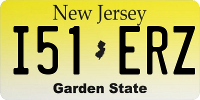 NJ license plate I51ERZ