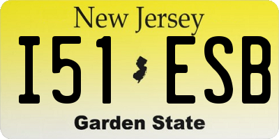 NJ license plate I51ESB