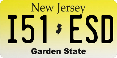 NJ license plate I51ESD