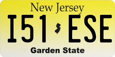 NJ license plate I51ESE