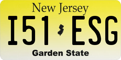 NJ license plate I51ESG