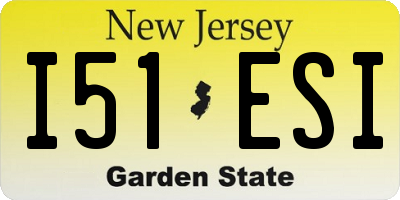 NJ license plate I51ESI