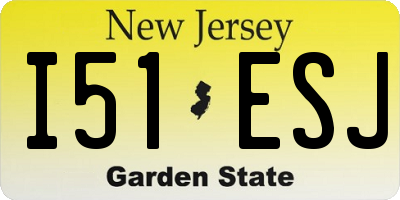 NJ license plate I51ESJ