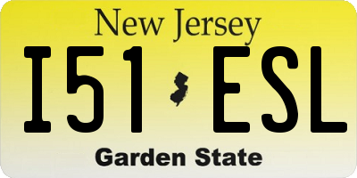 NJ license plate I51ESL