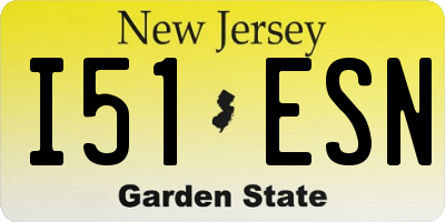 NJ license plate I51ESN