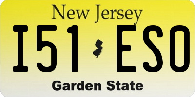 NJ license plate I51ESO