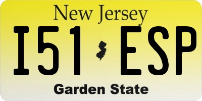 NJ license plate I51ESP