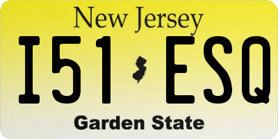 NJ license plate I51ESQ