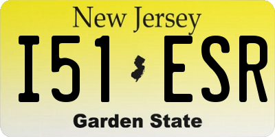 NJ license plate I51ESR