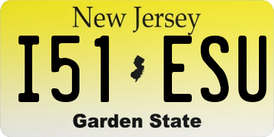 NJ license plate I51ESU