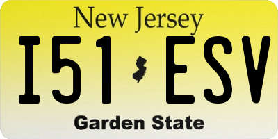 NJ license plate I51ESV