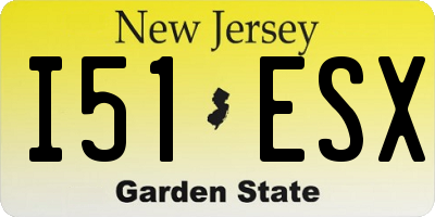 NJ license plate I51ESX