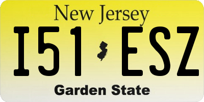 NJ license plate I51ESZ