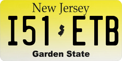 NJ license plate I51ETB
