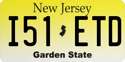 NJ license plate I51ETD