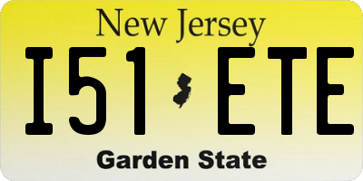 NJ license plate I51ETE