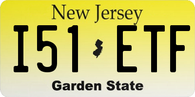 NJ license plate I51ETF