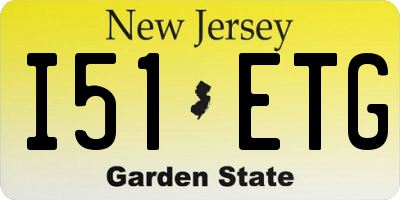 NJ license plate I51ETG