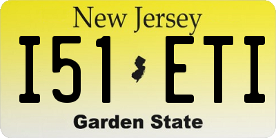 NJ license plate I51ETI