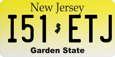 NJ license plate I51ETJ