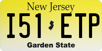 NJ license plate I51ETP