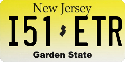 NJ license plate I51ETR