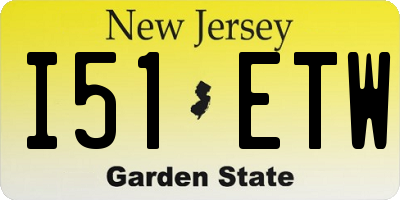 NJ license plate I51ETW