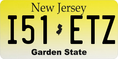 NJ license plate I51ETZ