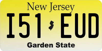NJ license plate I51EUD