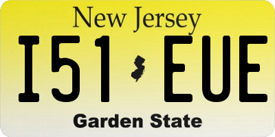 NJ license plate I51EUE