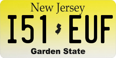 NJ license plate I51EUF