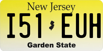 NJ license plate I51EUH