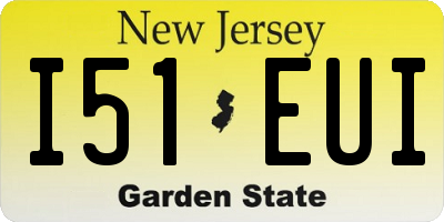 NJ license plate I51EUI