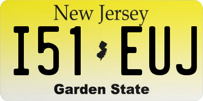 NJ license plate I51EUJ