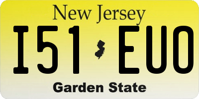 NJ license plate I51EUO