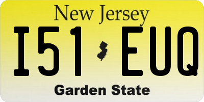 NJ license plate I51EUQ