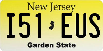 NJ license plate I51EUS